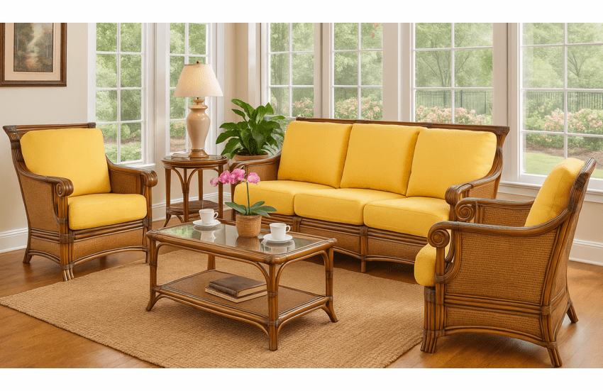 Clearwater Rattan Set of 3: Sofa and 2 Chairs