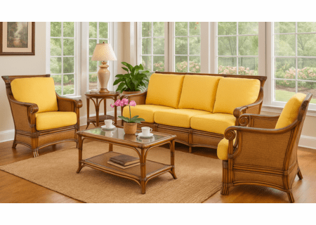 Clearwater Rattan Set of 3: Sofa and 2 Chairs