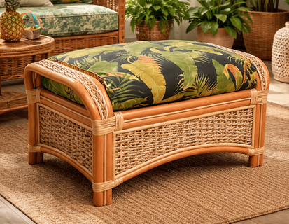 Crestwood Bay Rattan Ottoman