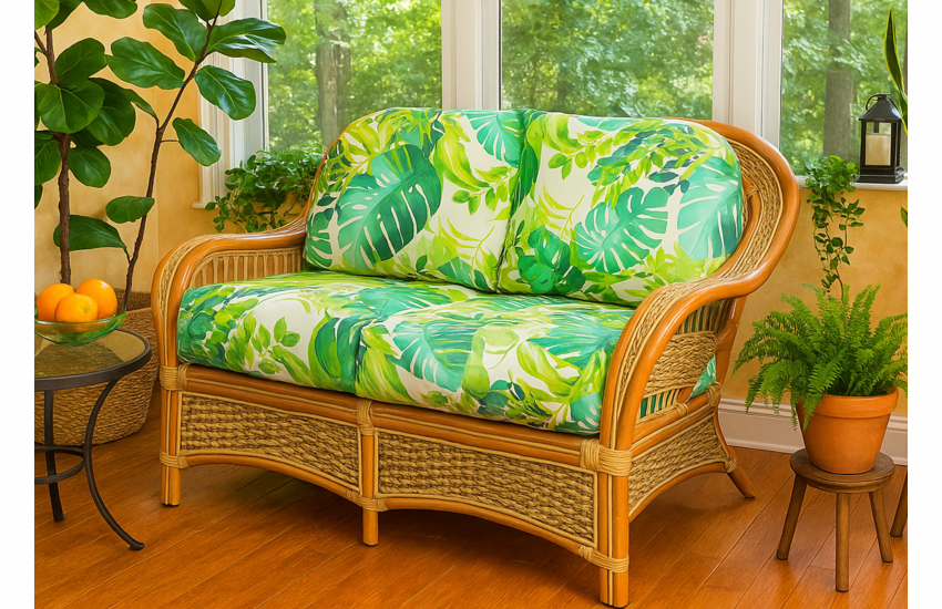 Spice Islands Islander Rattan Loveseat (Perfect For Smaller Areas)