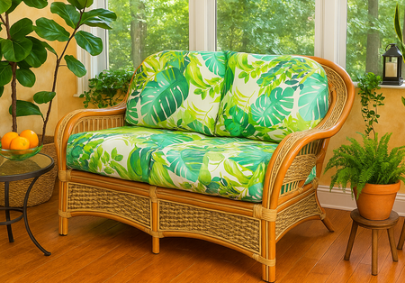 Spice Islands Islander Rattan Loveseat (Perfect For Smaller Areas)