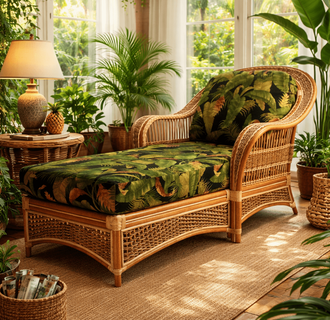 Crestwood Bay Rattan Chaise Lounge