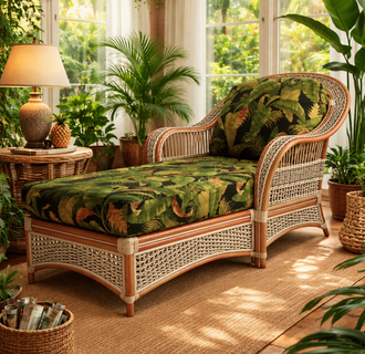 Crestwood Bay Rattan Chaise Lounge