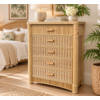 St. Thomas Rattan 5 Drawer Chest