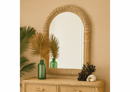 St. Thomas Rattan Mirror