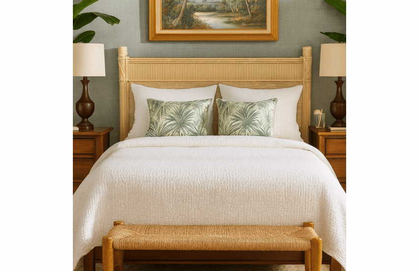 St. Thomas Rattan Queen Headboard