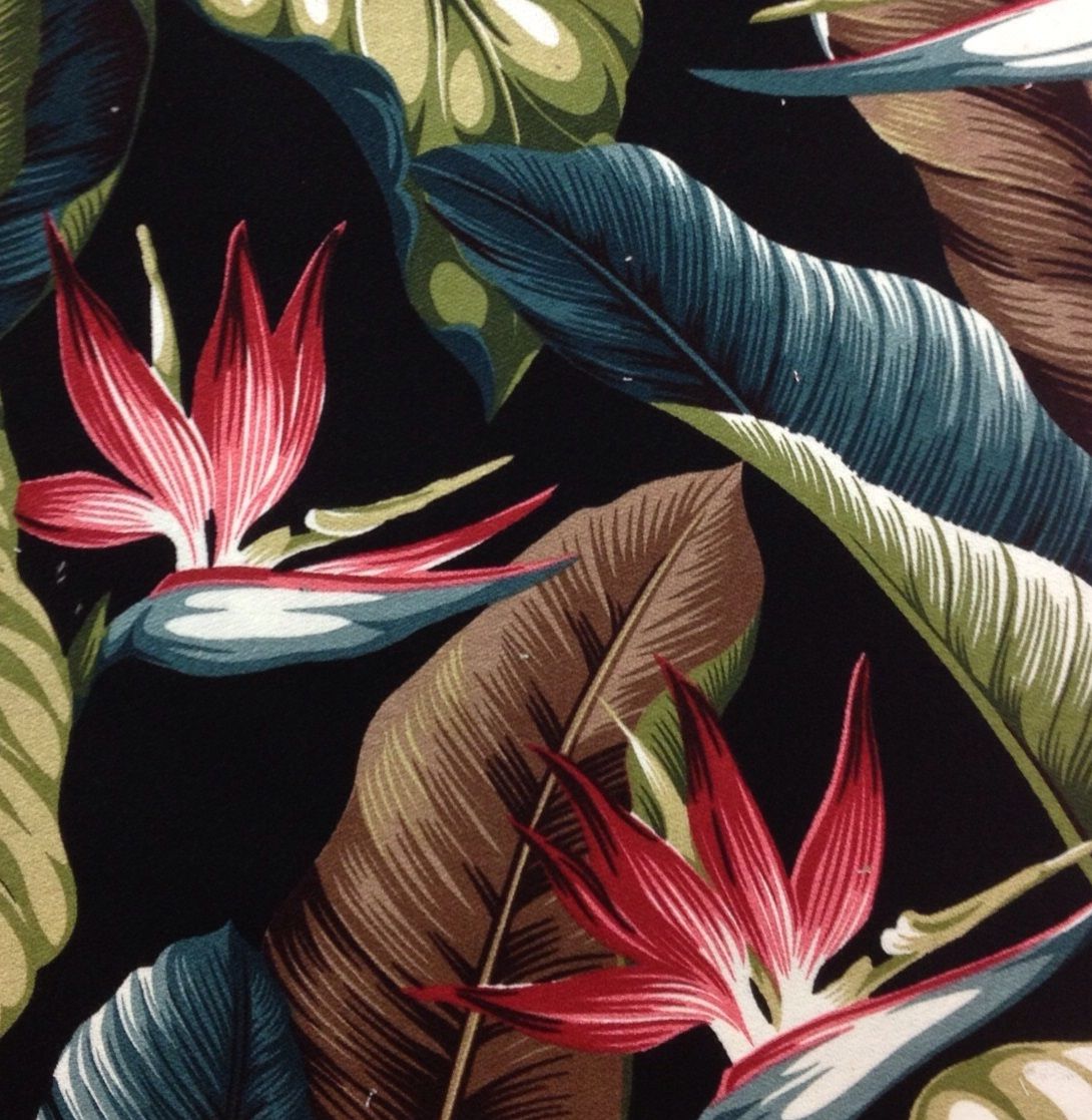 Tropical Fabric for Rattan Furniture Photo Wicker Paradise
