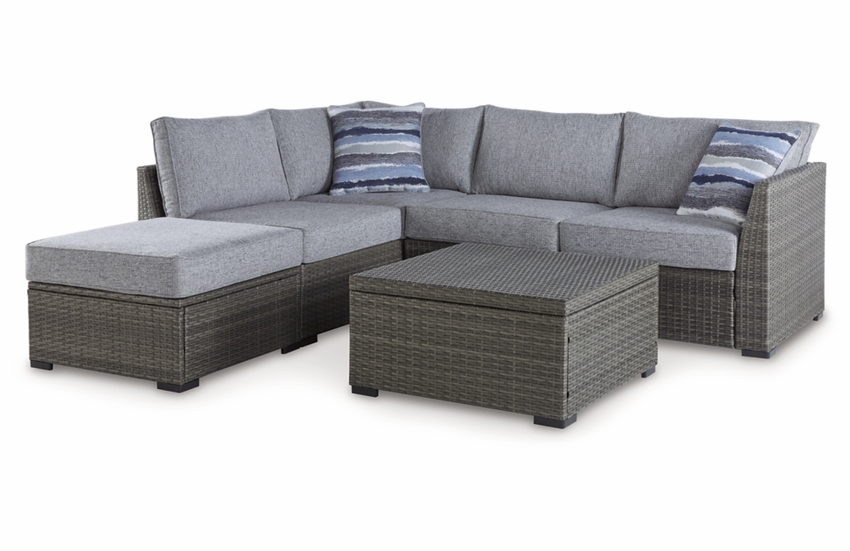Valencia Outdoor Wicker Sectional With Coffee Table 