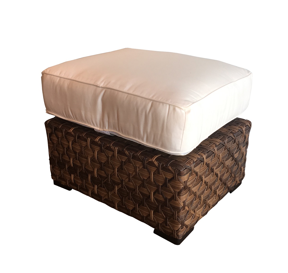 Outdoor Wicker Ottoman