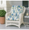White Wicker Chair - Lanai  With Sunbrella fabrics