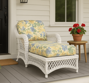Wicker Chaise - Lanai White