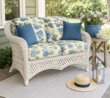 Wicker Loveseat - Lanai White