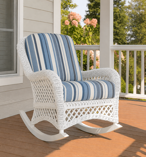 Wicker Rocker - Lanai White