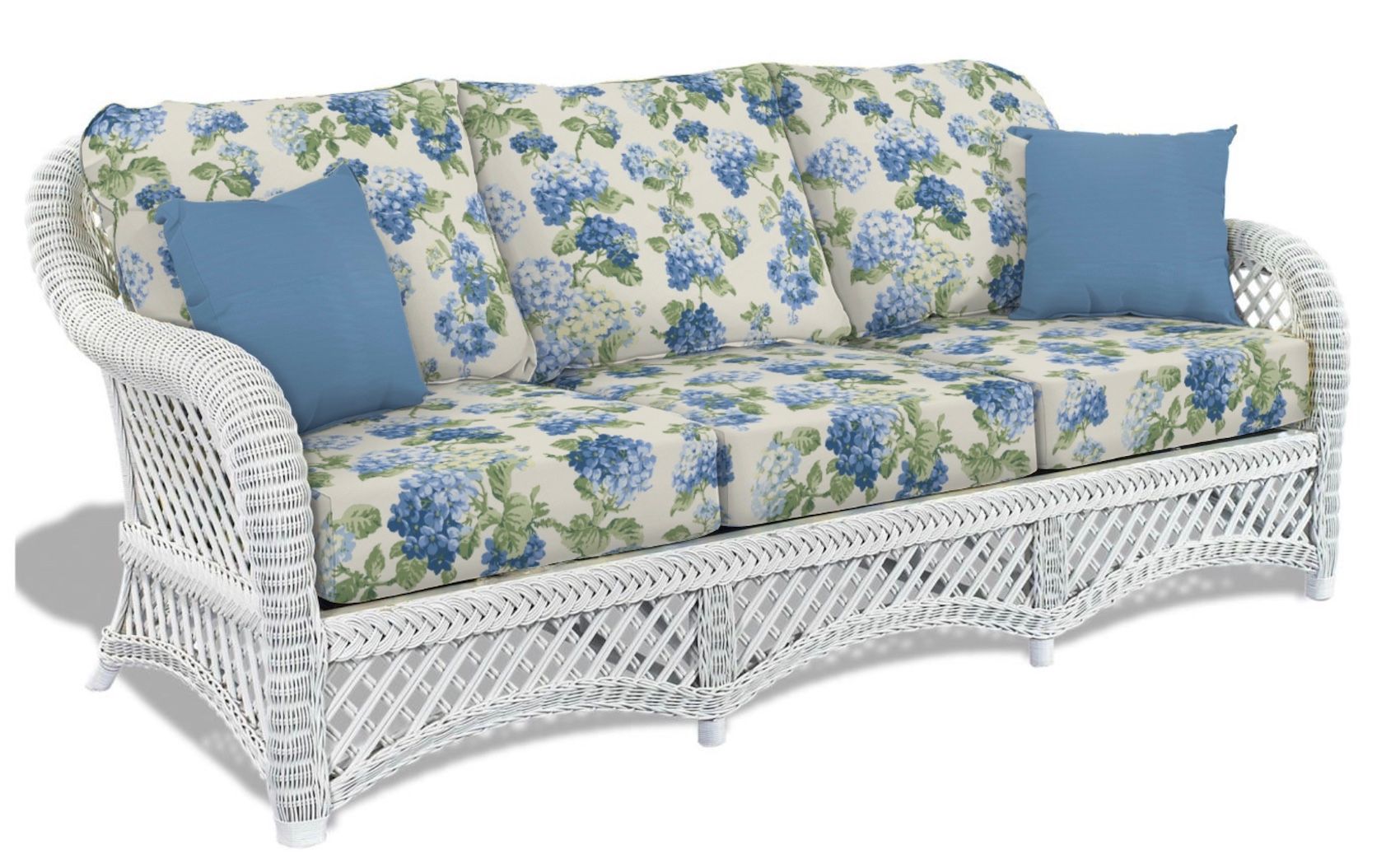 White Wicker Sofa Lanai Wicker Paradise