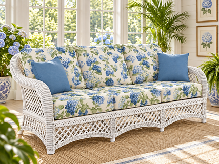 Wicker Sofa - Lanai White