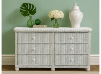 Wicker 6 Drawer Dresser - Elana