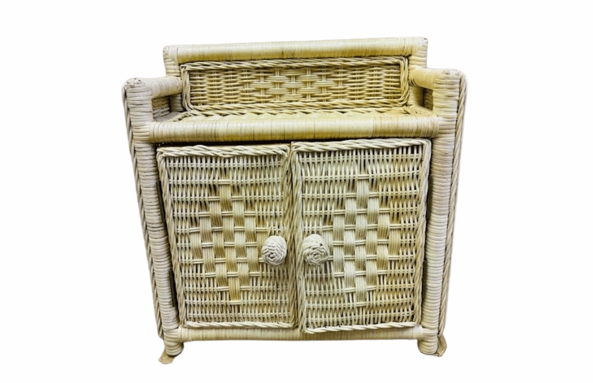 Wicker Bathroom Wall Cabinet