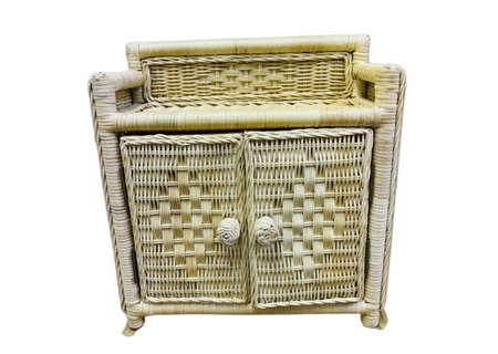 Wicker Bathroom Wall Cabinet