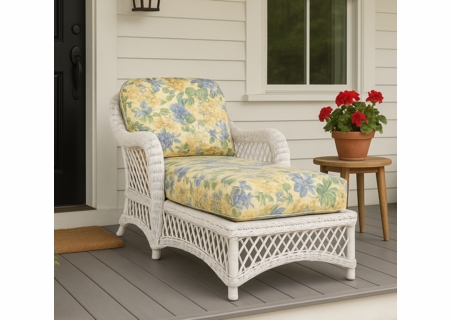 Wicker Chaise - Lanai White