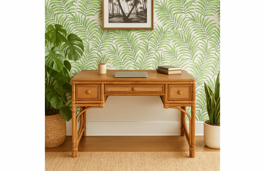 Naples Rattan Desk (Available In 8 Color Finishes)