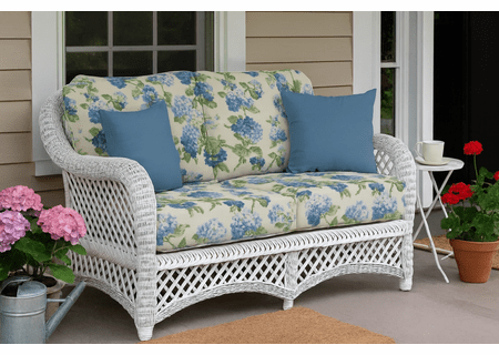 Wicker Loveseat - Lanai White