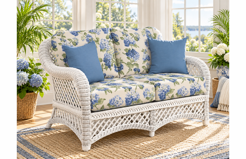 Wicker Loveseat - Lanai White