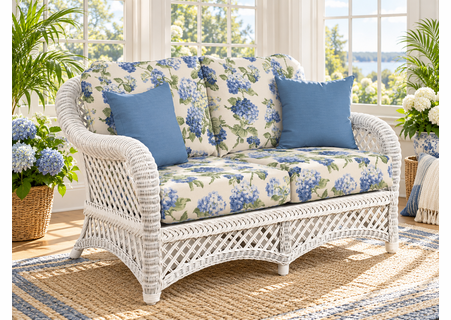 Wicker Loveseat - Lanai White