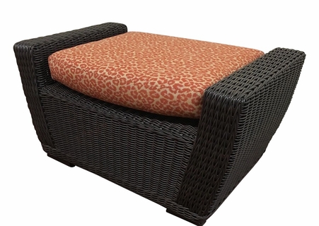 Wicker Ottoman - Galveston