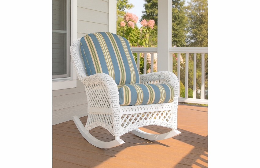 Wicker Rocker - Lanai White