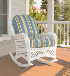 Wicker Rocker - Lanai White