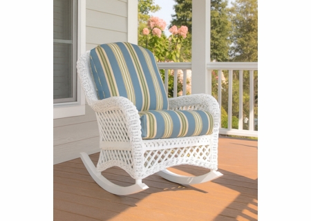 Wicker Rocker - Lanai White
