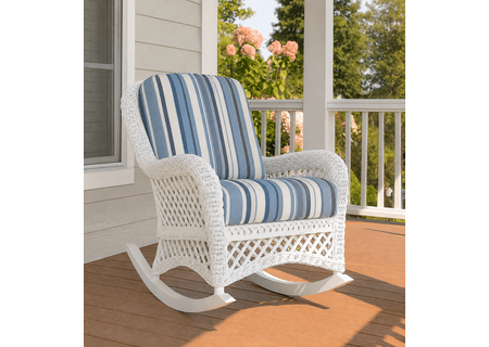 Wicker Rocker - Lanai White