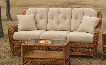 Sofa Cushion Set - Wicker Style (6 Cushions)