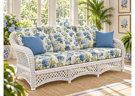 Wicker Sofa - Lanai White