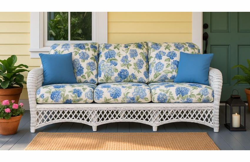 Wicker Sofa - Lanai White