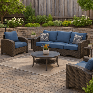 Windglow Outdoor Wicker Chair, Loveseat and Sofa - Quick Ship