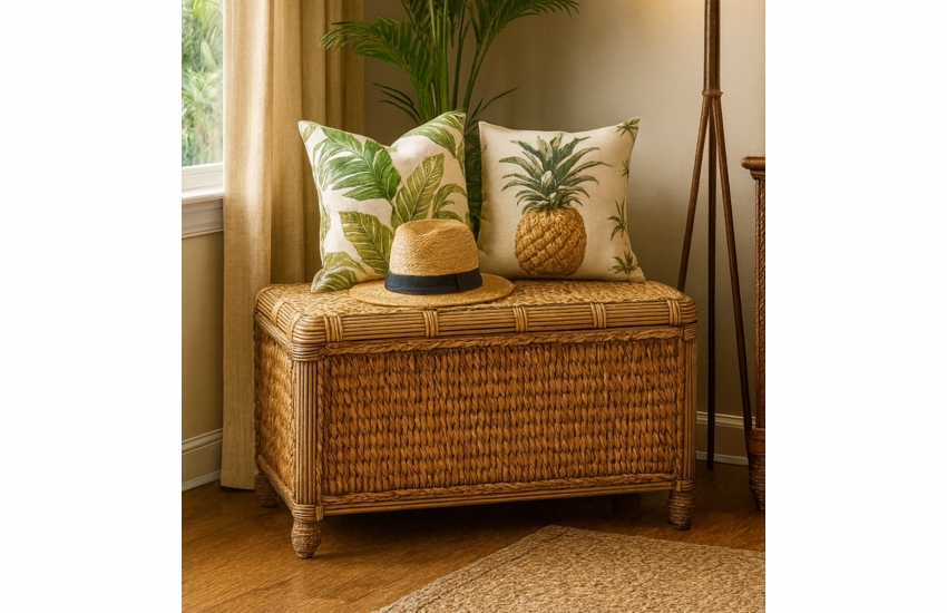 Wood Lined Seagrass Trunk-Large Size