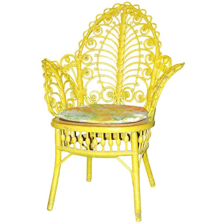 Yellow Wicker Chair | Wicker Paradise