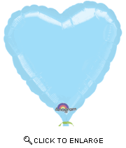 18" Heart Solid Lite Blue