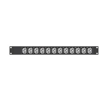 PDU, 230V 16A, 12xIEC C13 outlets, 16A MCB Protection IEC320 C20 input plug with 3-meter H05V V-F Power Cord 3.7 kVA Capacity, Steel Chassis (Black)