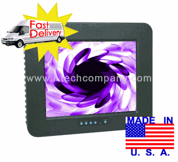 10.4 Industrial Monitor Rugged Cast Aluminum Enclosure with optional touchscreen (Model: UCH1040IP)
