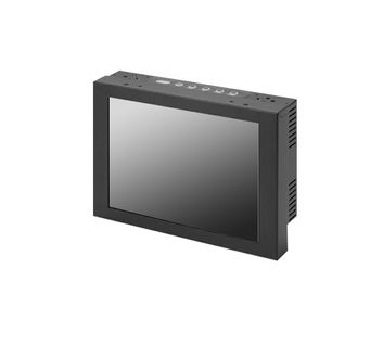 Military Grade, IP65 Front Chassis, 10.4" LCD Monitor, 1024x768, LED-1000nits, VGA, WV(178�/178�), WT(-30~70C) Built-In 5-Wire Resistive Touch, I/O: VGA, HDMI, DVI, RS232(Remote Control)