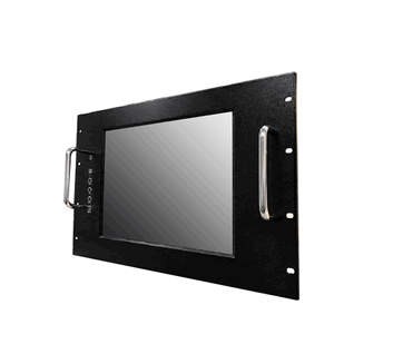 10U 20.1" 1600x1200, 400nits Military Grade Rackmount LCD with NGV Compatibility, 9~36VDC via M12 Connector