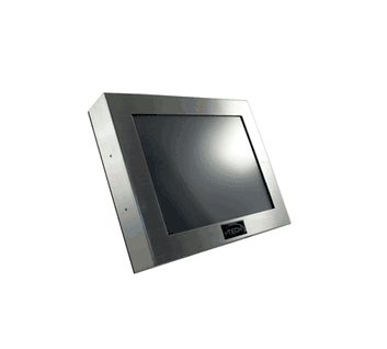 12.1" Industrial Panel 304 Chassis Stainless Steel Chassis/Surface Mount, Water/Dust proof / 1024x768, 450nits Full IP66, VGA and 12VDC with external  100-240VAC Power Adapter