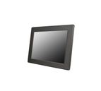 IP65/NEMA4 Wide Temp Panel Mount (Aluminum-6mm), 12.1" LCD Monitor, 800x600, 1000nits LED  VGA+DVI+HDMI Input, Rear OSD, including Rear Clamp Mount/VESA Mount + 5-Wires Resistive Touch screen with USB controller 