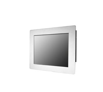 NEMA4x/IP65 Front Stainless Steel Panel Mount (Front Bezel 3mm), 15" LCD monitor, 1024 x 768, 250 nits  VGA Input, Side OSD, including rear screw/VESA Mount without gasket (Recommend Silicone seal) with 5 Wire Resistive Touch Screen and USB Controller -  NO Included gasket Integrated DC 9-36V Input (Built-in). Terminal Block "+" and "-"