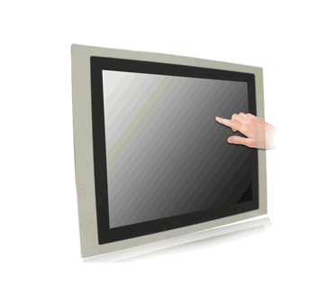 15" LCD monitor with seamless 5W Resistive touch screen + aluminum front bezel  (Model: KPM1500TTR)