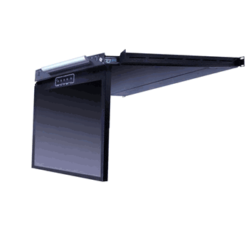 19" 1U Under Mount Rackmount 1280x1024 LCD Monitor Drawer with HDMI + VGA + DVI (Model: ASNP119UM)