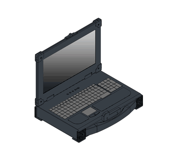 1U 15.6" 1920 x 1080 LCD, all aluminum construction with bumper at the corner, portable style, HDMI input, USB port for Keyboard & mouse + CAT5 VGA USB KVM Extenderx1