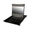 1U 17.3" LED 1920 x 1080 Single Slide LCD 104 Keyboard touchpad, 300nits. With 12 port DVI KVM switch, 100-240V AC 50/60Hz via IEC Type power cord